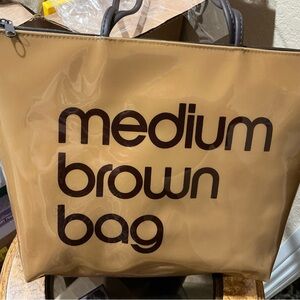 Bloomingdale's Zip Top Medium Brown Bag